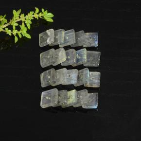Gemme di Labradorite Multicolore naturale da 8.86 ct, Quadrato, Traslucido