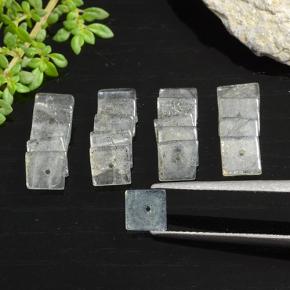 Gemme di Labradorite Multicolore naturale da 6.44 ct, Quadrato, Traslucido