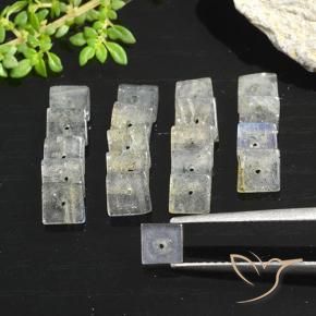 Gemme di Labradorite Multicolore naturale da 9.46 ct, Quadrato, Traslucido