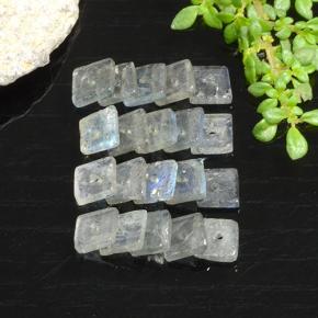 Gemme di Labradorite Multicolore naturale da 4.94 ct, Quadrato, Trasparente