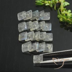 Gemme di Labradorite Multicolore naturale da 5.89 ct, Quadrato, Traslucido