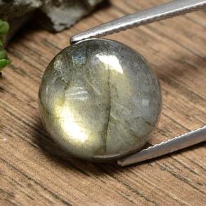 Labradorite naturale multicolore da 11,06 ct, taglio rotondo, traslucido