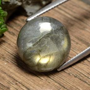 Labradorite naturale multicolore da 11,06 ct, taglio rotondo, traslucido