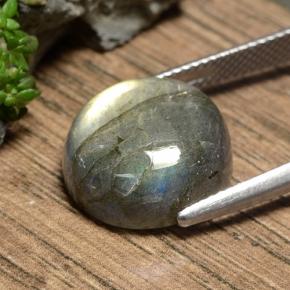 Labradorite naturale multicolore da 11,06 ct, taglio rotondo, traslucido