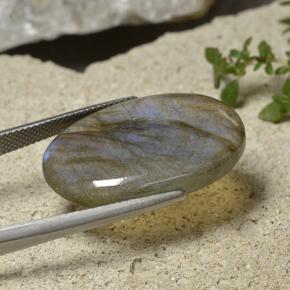 Labradorite Multicolore naturale da 19.67 ct, Taglio ovale, Traslucido