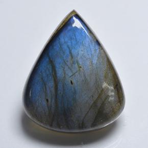 Labradorite Multicolore naturale da 37.70 ct, Forma a pera, Traslucido