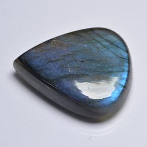 Labradorite Multicolore naturale da 37.70 ct, Forma a pera, Traslucido
