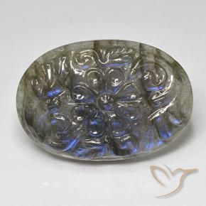 Labradorite Multicolore naturale da 27.86 ct, Ovale, Traslucido