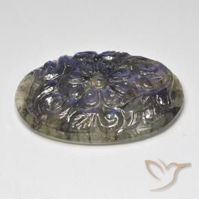 Labradorite Multicolore naturale da 27.04 ct, Ovale, Traslucido