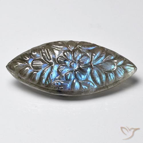 Labradorite Multicolore naturale da 23.59 ct, Taglio marquise, Traslucido