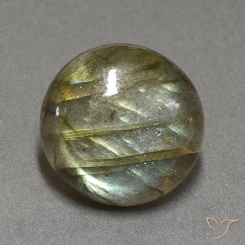 Labradorite Multicolore naturale da 13.46 ct, Rotondo, Traslucido