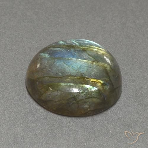 Labradorite Multicolore naturale da 13.46 ct, Rotondo, Traslucido