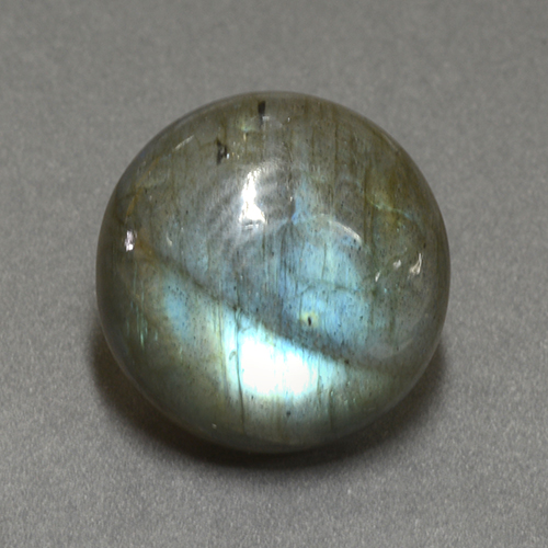 Labradorite naturale multicolore da 17,48 ct, taglio rotondo, traslucido