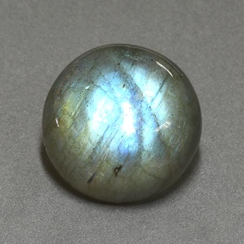 Labradorite naturale multicolore da 17,48 ct, taglio rotondo, traslucido