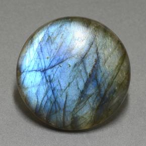 Labradorite Multicolore naturale da 33.25 ct, Taglio rotondo, Traslucido
