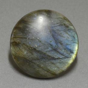 Labradorite Multicolore naturale da 33.25 ct, Taglio rotondo, Traslucido