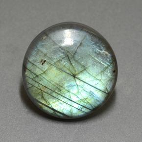 Labradorite Multicolore naturale da 29.07 ct, Taglio rotondo, Traslucido