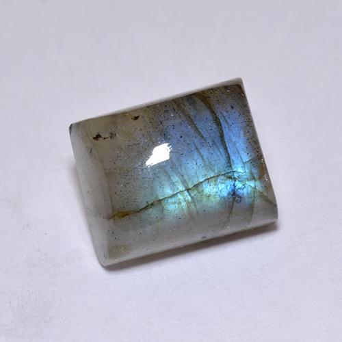 Labradorite Multicolore naturale da 4.76 ct, Taglio a baguette, Traslucido