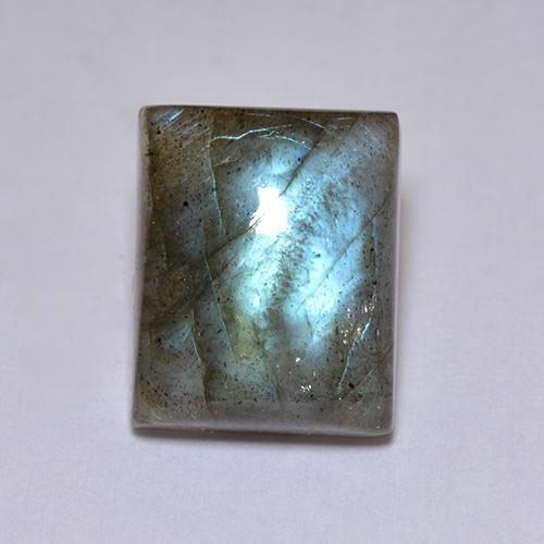 Labradorite naturale multicolore da 5,22 ct, baguette, traslucido