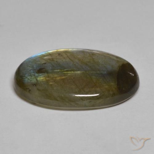 Labradorite Multicolore naturale da 15.72 ct, Ovale, Opaco