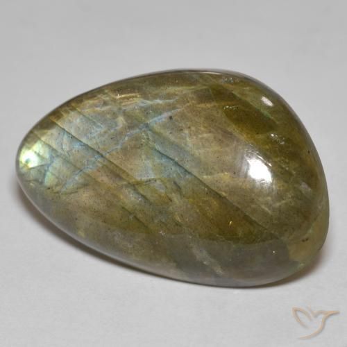 Labradorite naturale multicolore da 25,09 ct, forma fantasia, opaco