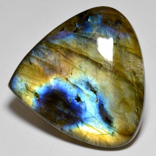 Labradorite Multicolore naturale da 40.46 ct, Forma a pera, Opaco