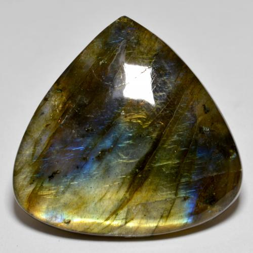 Labradorite Multicolore naturale da 40.46 ct, Forma a pera, Opaco