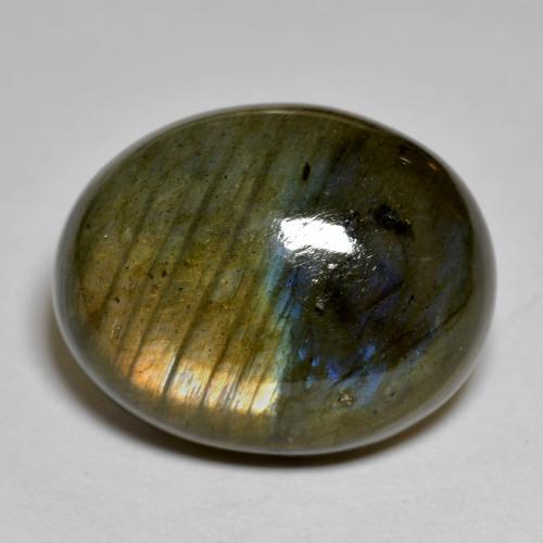 Labradorite Multicolore naturale da 22.64 ct, Taglio ovale, Opaco
