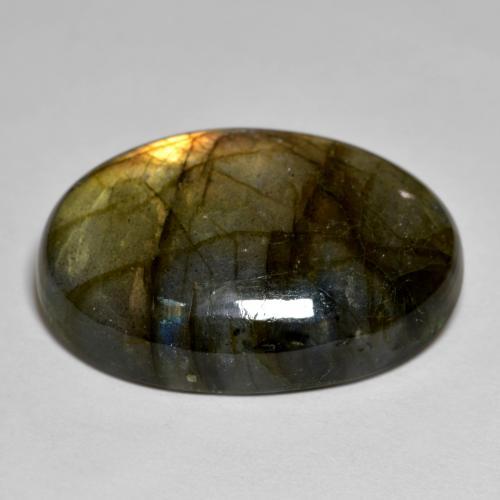 Labradorite Multicolore naturale da 23.56 ct, Taglio ovale, Opaco