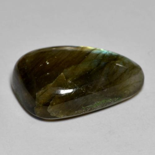Labradorite naturale multicolore da 15,44 ct, forma fantasia, opaco