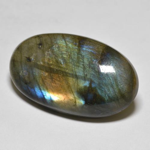 Labradorite Multicolore naturale da 32.48 ct, Taglio ovale, Traslucido