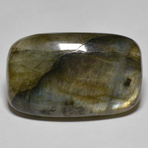 Labradorite naturale multicolore da 26,00 ct, taglio a cuscino, traslucido