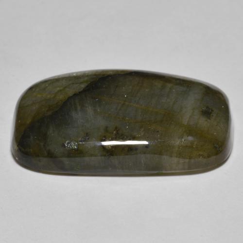 Labradorite naturale multicolore da 26,00 ct, taglio a cuscino, traslucido