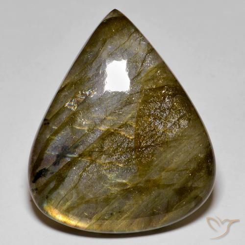 Labradorite Multicolore naturale da 50.39 ct, Forma a pera, Opaco