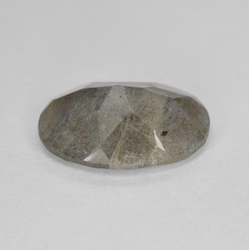 Labradorite naturale multicolore da 4,45 ct, taglio ovale, traslucido