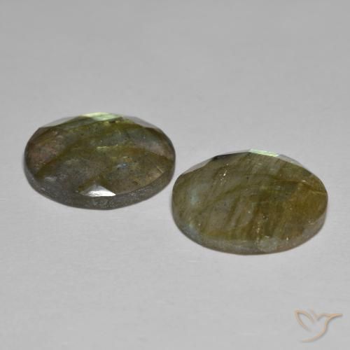 Gemme di Labradorite Multicolore naturale da 11.65 ct, Rotondo, Traslucido