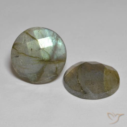 Gemme di Labradorite Multicolore naturale da 13.65 ct, Rotondo, Traslucido