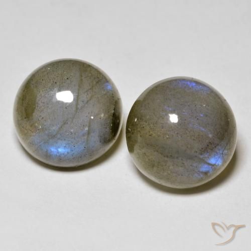 9.04ctw Naturale Multicolore Labradorite, Rotondo, Traslucido