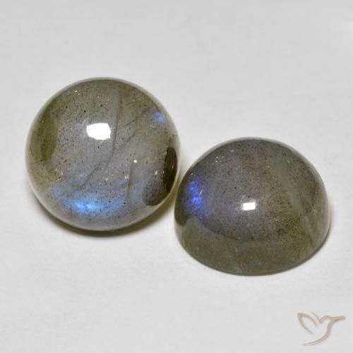 Gemme di Labradorite Multicolore naturale da 9.04 ct, Rotondo, Traslucido