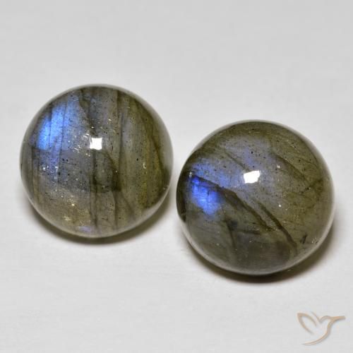 8.51ctw Naturale Multicolore Labradorite, Rotondo, Traslucido
