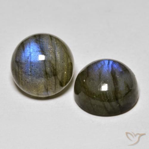 Gemme di Labradorite Multicolore naturale da 8.51 ct, Rotondo, Traslucido