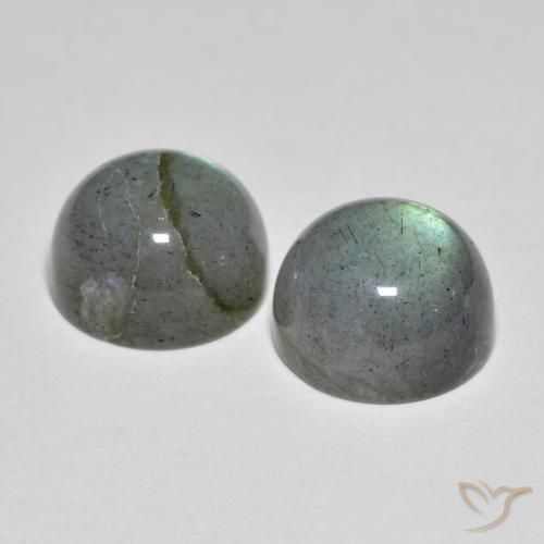 Gemme di Labradorite Multicolore naturale da 7.36 ct, Rotondo, Opaco