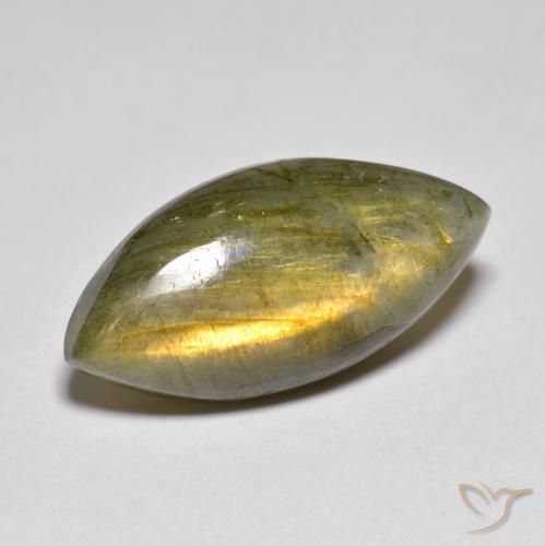 Labradorite Multicolore naturale da 10.67 ct, Taglio marquise, Traslucido
