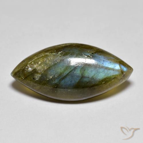 Labradorite Multicolore naturale da 9.84 ct, Taglio marquise, Traslucido