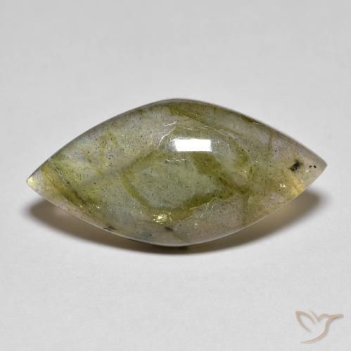 8.22ct Naturale Multicolore Labradorite, Taglio marquise, Traslucido