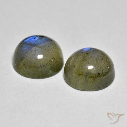 Gemme di Labradorite Multicolore naturale da 4.45 ct, Rotondo, Traslucido