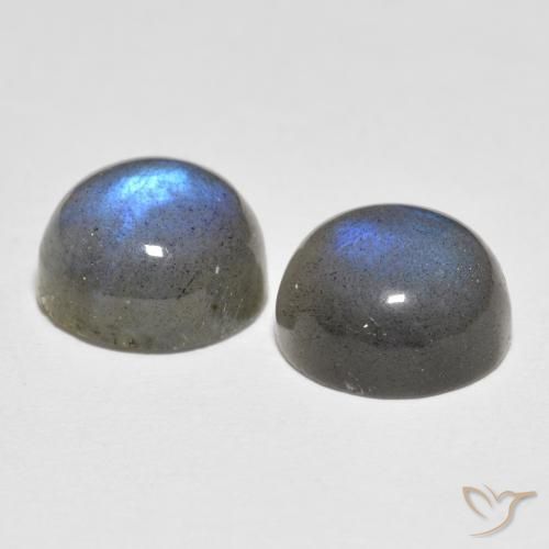 Gemme di Labradorite Multicolore naturale da 5.07 ct, Rotondo, Traslucido