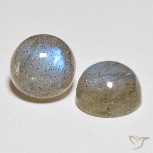 Gemme di Labradorite Multicolore naturale da 4.75 ct, Rotondo, Traslucido