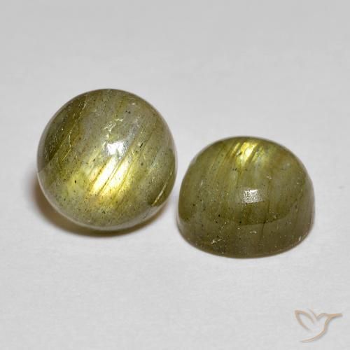 Gemme di Labradorite Multicolore naturale da 3.32 ct, Rotondo, Traslucido