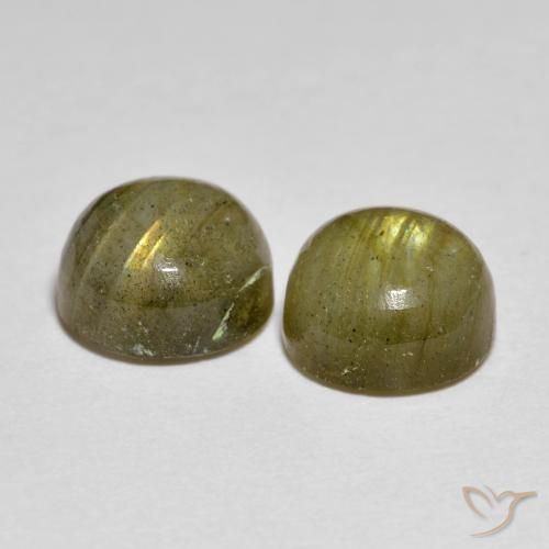 Gemme di Labradorite Multicolore naturale da 3.32 ct, Rotondo, Traslucido